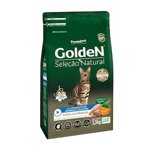 Golden Seleção Nat. Gatos Ad. Castr. Fran/Abo 3 Kg