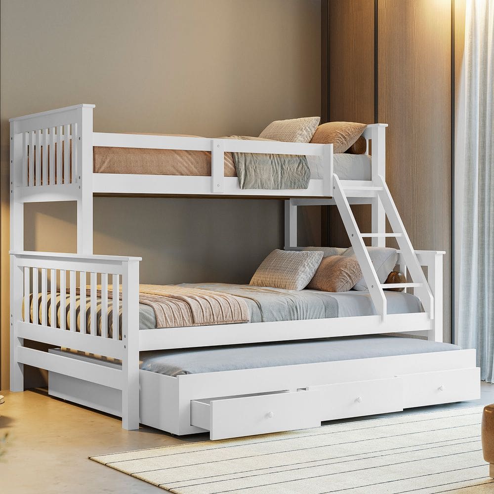 Treliche Com Gavetas 2 Camas De Casal + 1 Cama De Solteiro