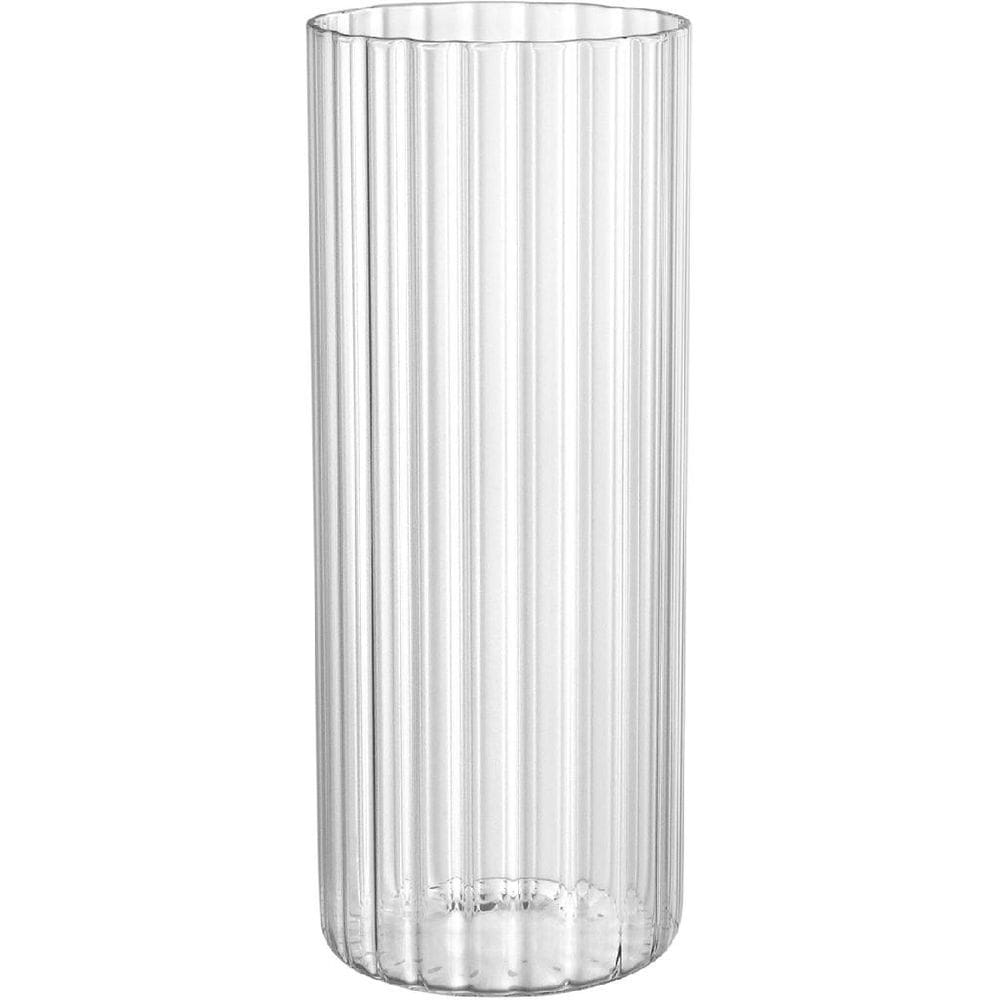 VASO DECORATIVO ENFEITE CASA REDONDO HOME&CO BOROSSILICATO 30x12x12cm TRANSPARENTE