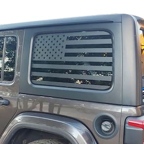 Adesivo de vinil para janela traseira American Flag Jeep Wrangler JL JLU