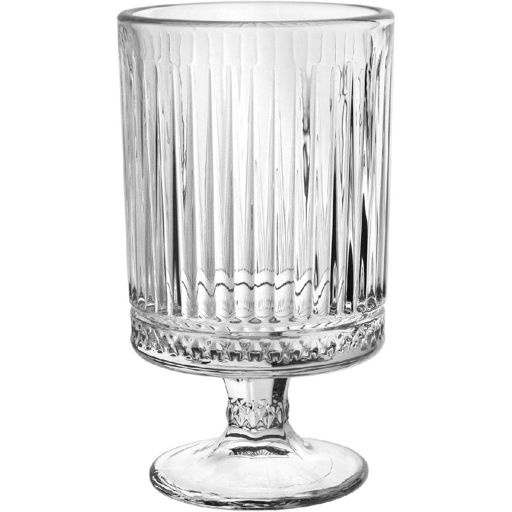 VASO DECORATIVO ENFEITE CASA REDONDO HOME&CO COM PÉ VIDRO 15x9x9cm TRANSPARENTE