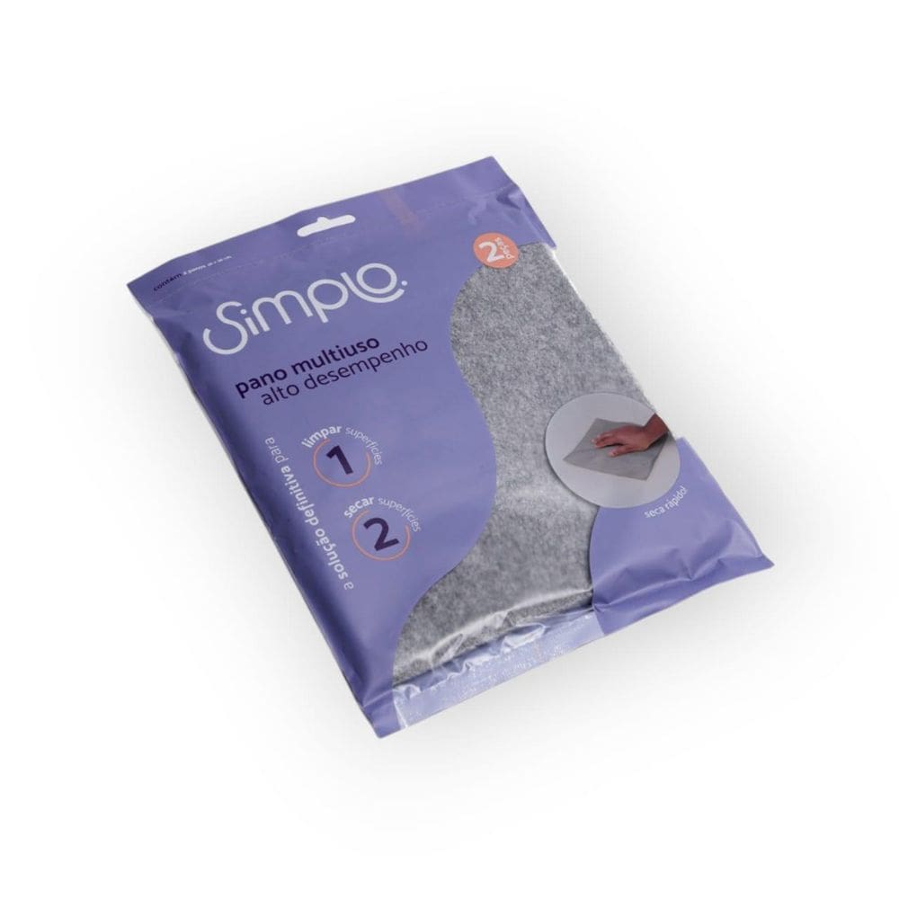 Panos Multiuso Alto Desempenho 2 Pecas - Simplo Cinza