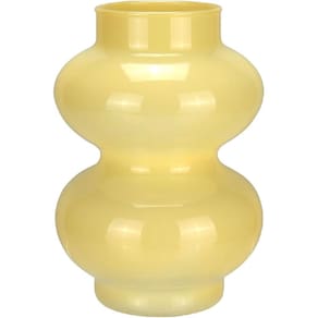 VASO DEVORATIVO ENFEITE CASA DOIS GOMOS HOME&CO LEITOSO VIDRO 18x12x12cm BEGE