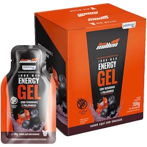 Iron Man Energy Gel New Millen Açai com Guaraná c/ 10 Saches