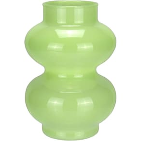 VASO DECORATIVO ENFEITE CASA DOIS GOMOS HOME&CO LEITOSO VIDRO 18x12x12cm VERDE
