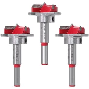 Kit 3 Fresa Broca Forstner 35Mm Dobradiça Caneco E Limitador