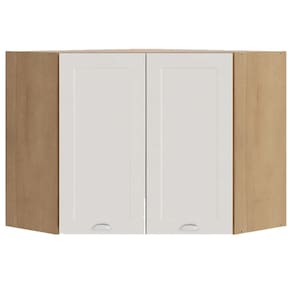 Armario Aereo Canto Obliquo 2 Portas 75 cm CD685 Branco Dtall