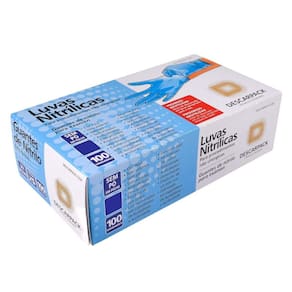 Luva Nitrilica Descarpac Sem Po G Azul 100Un