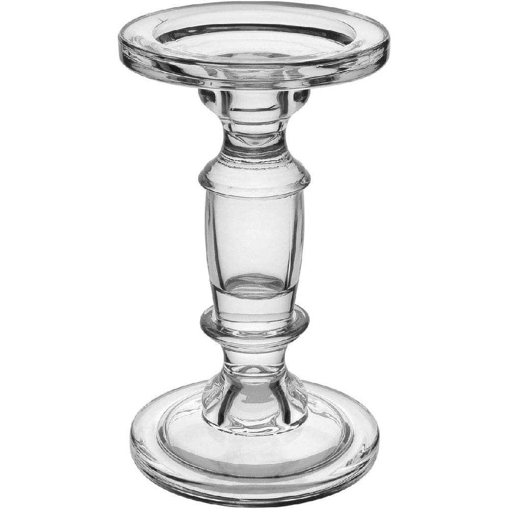 CASTIÇAL PORTA VELA DECORATIVO HOME&CO ECO CRYSTAL 19x11x11cm TRANSPARENTE