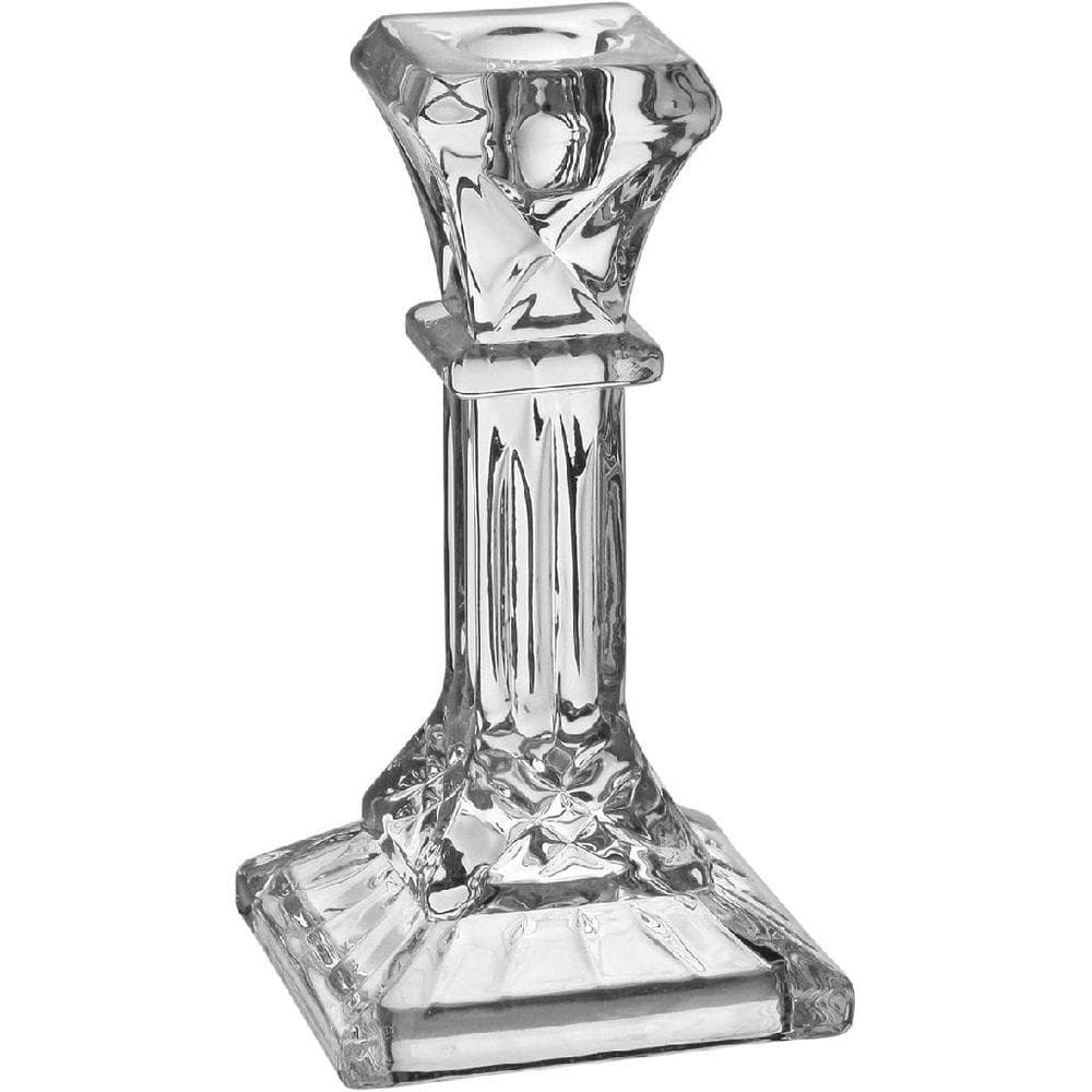 CASTIÇAL PORTA VELA DECORATIVO HOME&CO ECO CRYSTAL 15x9x9cm TRANSPARENTE