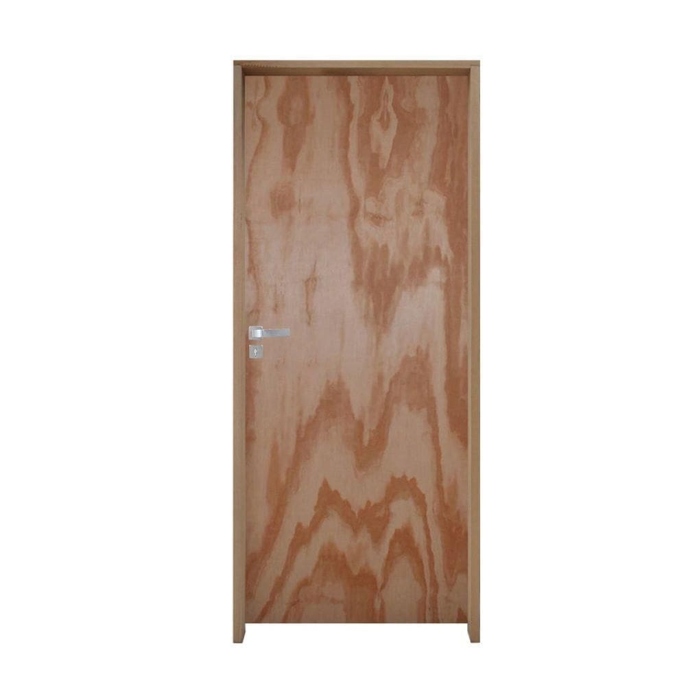 Porta Lisa Mescla Batente Ecológico 09 Cm Fechadura Modena Wc Cromada 82 X 2.10 Direito - Hale