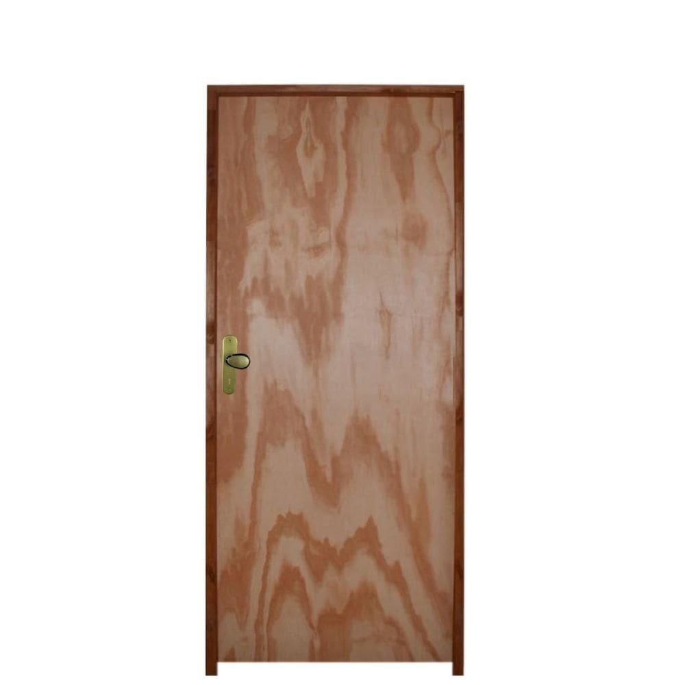Kit Porta Lisa Mescla 90 X 210 Batente Misto 11cm Fechadura Interna Lado Direito - Hale