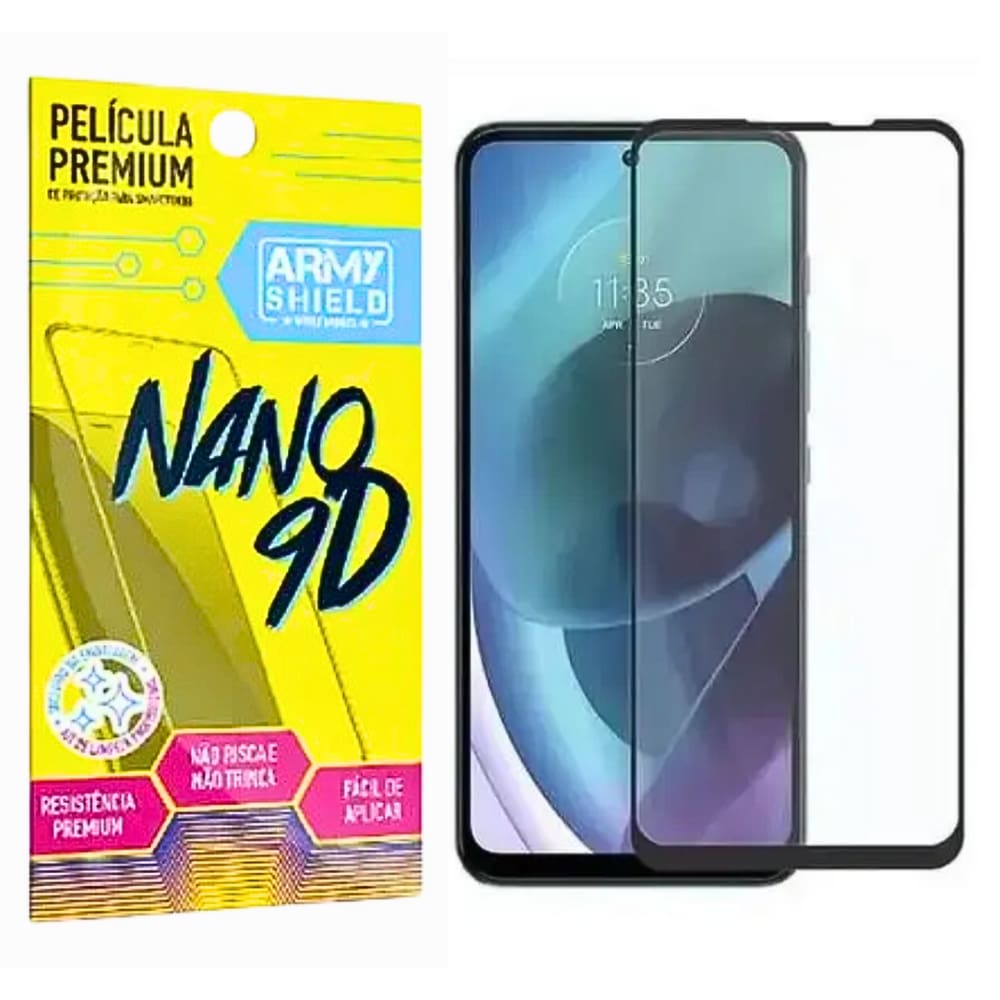 Película 9D Moto G75 Indestrutível Não Quebra - Armyshield