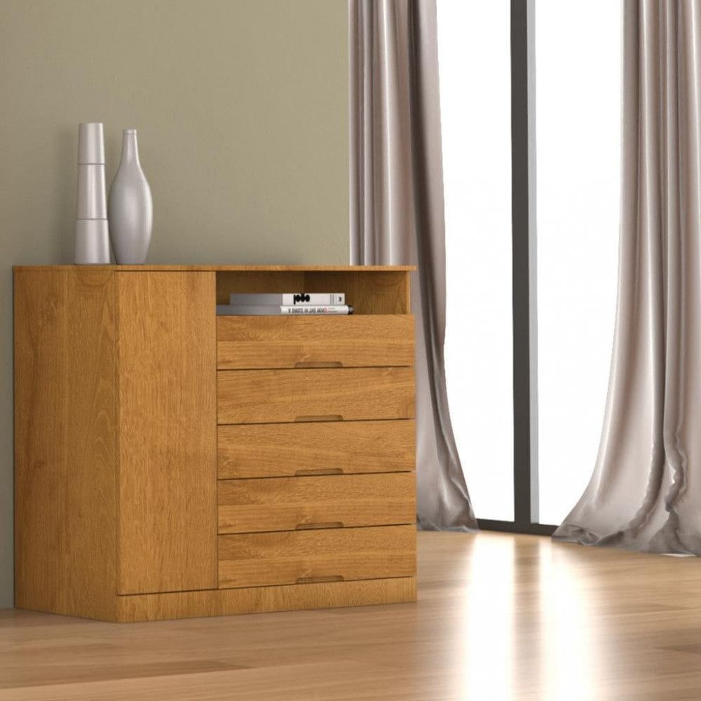 CÃ´moda 5 Gavetas 1 Porta Portugal Made Marcs