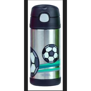 Garrafa Térmica Infantil Futebol Thermos Com Alça 355ml
