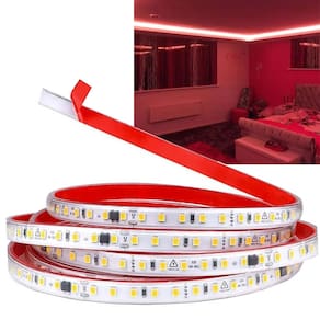 Fita Dupla Face Led SMD 3 Metros Decoraçao Iluminaçao Perfil Gesso Sanca Sala Quarto Teto Rebaixado