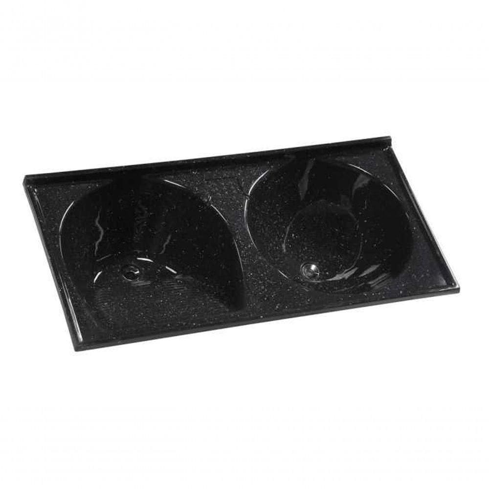 Tanque Rorato Sintético Duplo 124x 62cm Preto