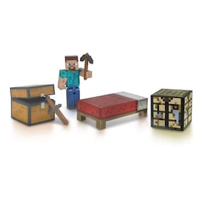 Pacote de sobrevivência de brinquedo do Minecraft com boneco de ação Steve