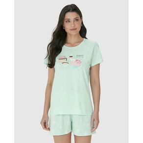 Pijama Feminino Manga Curta  Malha Malwee Ref. 122393