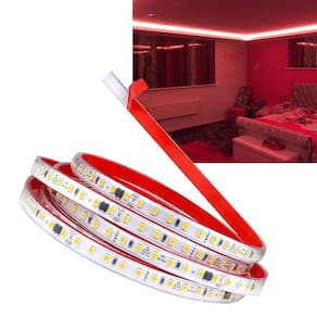 Fita Led SMD Dupla Face 3 Metros Iluminaçao Vermelha Luz Quarto Sala Gesso Sanca Perfil Sala Quarto