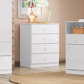 Cômoda Infantil 4 Gavetas - Labirinto - Branco