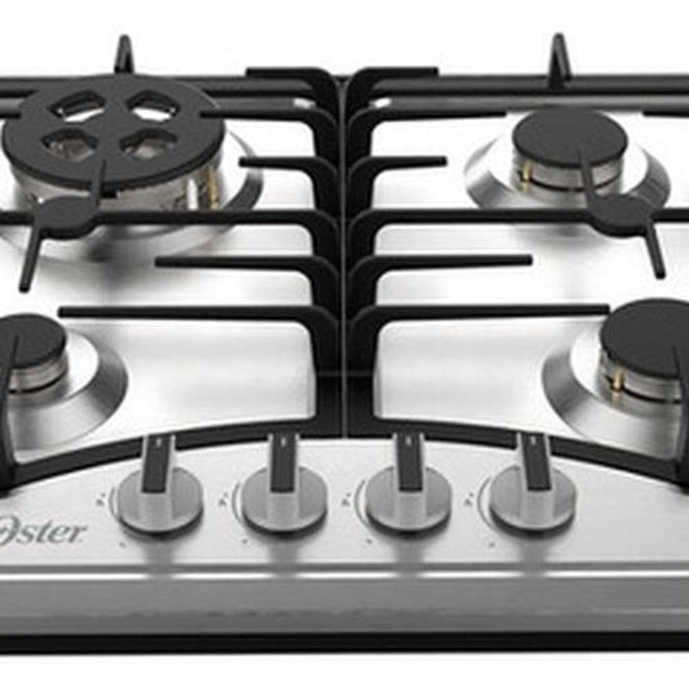 Cooktop A Gas Semiprofissional Inox 4 Bocas 51x59cm - Oster