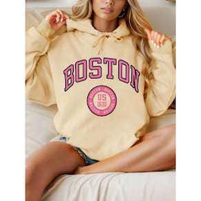 Moletom Feminino Boston Casual Confortável Estiloso ElaShopp