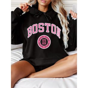 Moletom Feminino Boston Casual Confortável Estiloso ElaShopp