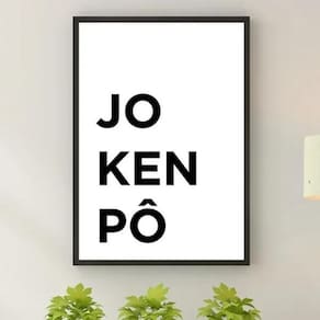 Quadro Decorativo Jokenpô 45X34Cm - Com Vidro
