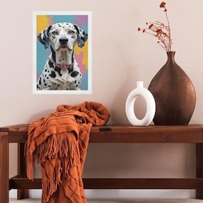 Quadro Decorativo Arte Dalmata 24X18Cm - Com Vidro
