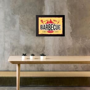 Quadro Placa Vintage Churrasco - Barbecue 24X18Cm