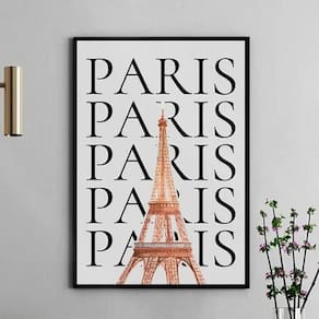 Quadro Decorativo Minimalista Paris 45X34Cm