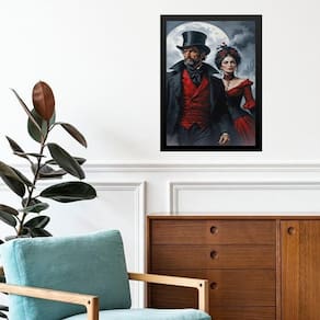 Quadro Exú E Pombagira 7 Encruzilhadas 33X24Cm