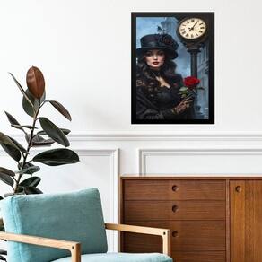 Quadro Umbanda Dama Da Noite 33X24Cm - Com Vidro