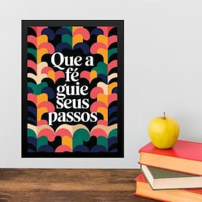 Quadro Que A Fé Guie Teus Passos 45X34Cm - Com Vidro