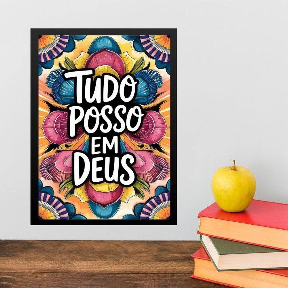 Quadro Tudo Posso Em Deus 24X18Cm