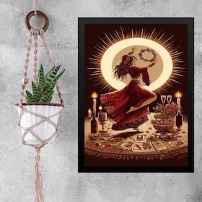 Quadro Gravura Cigana - Ritual 33X24Cm - Com Vidro