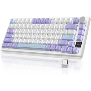 Teclado para jogos A.JAZZ Attack Shark AK820 Pro Wireless Purple