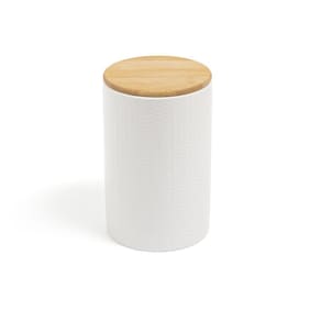 Pote Zig Zag Dolomita Com Tampa De Bambu Grande 1,5L - Oikos
