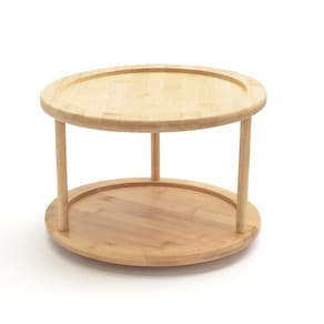 Organizador Giratório De Bambu 2 Andares - Oikos