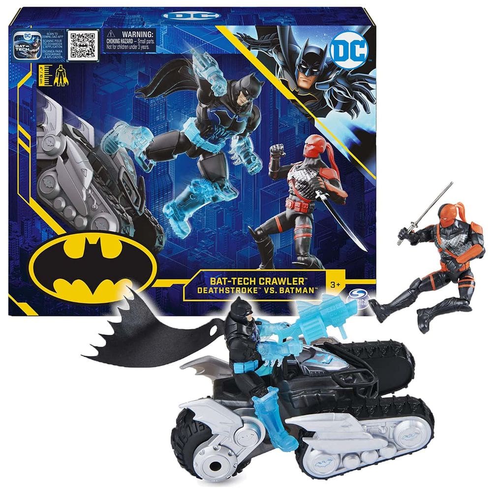 Brinquedo Batman Bat-Tech Crawler da DC Comics com 4 bonecos