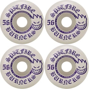 Rodas de skate Spitfire Burners 56mm 99A branca/roxa