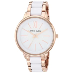 Relógio Anne Klein, pulseira feminina de resina, estojo de 37 mm