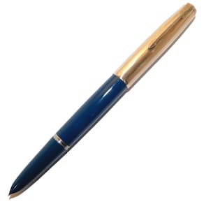 Caneta Tinteiro Parker 51 Americana Teal Blue Ouro 14K Nos