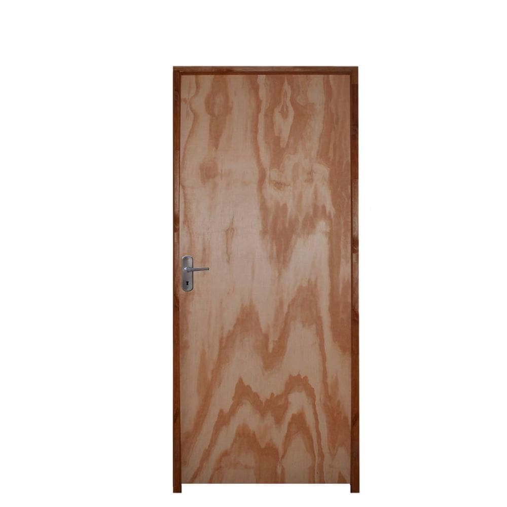 Kit Porta Lisa Mescla 80 X 2.10 Batente Ecológico 09 Cm Fechadura Comum Lado Esquerdo - Hale