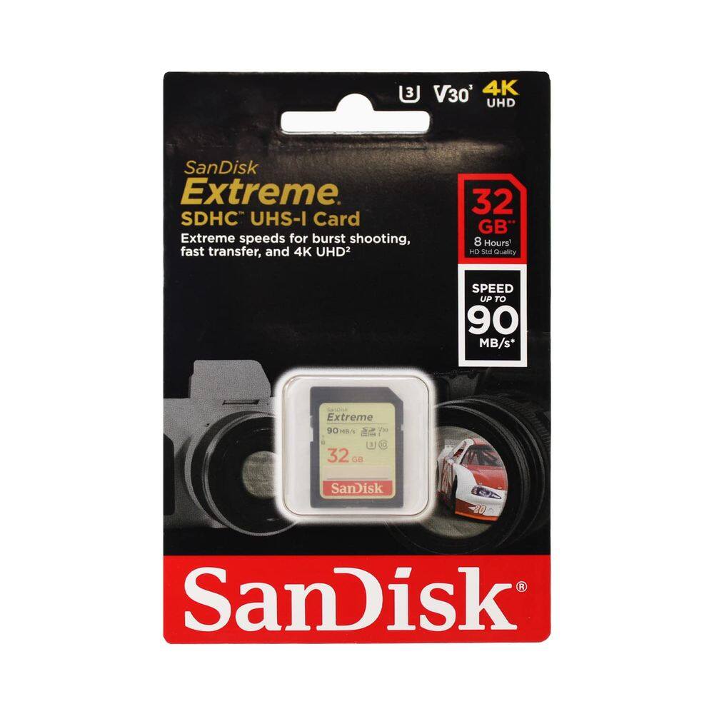 Cartão de memória SanDisk Extreme SDHC 32GB UHS-I 90MB/s