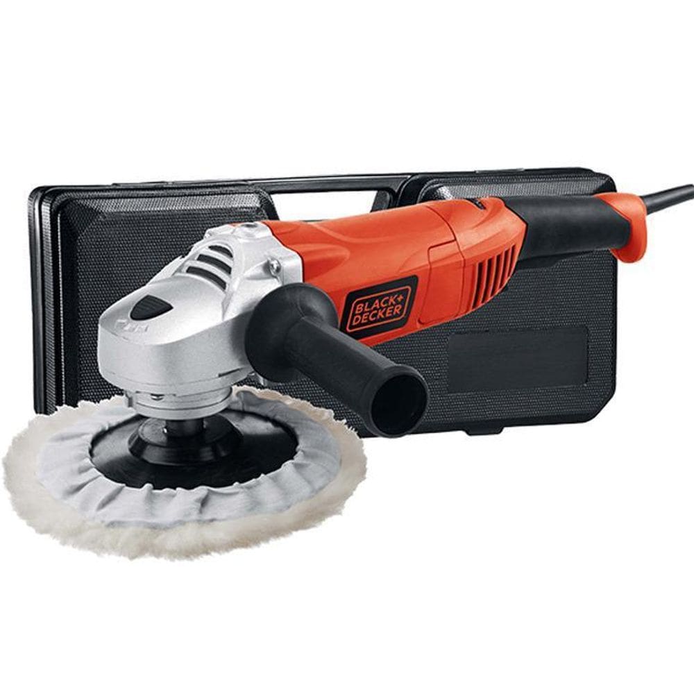 Politriz Elétrica Black+Decker WP1500K 7”, com Maleta, 1300 Watts