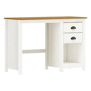 Escrivaninha 2 Gavetas Topazio Branco/Carvalho 9138Bv - Finestra