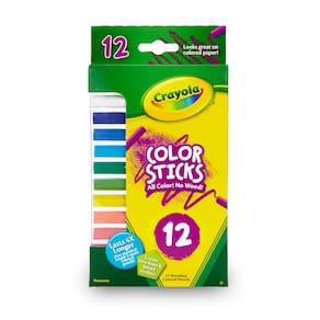 Conjunto de lápis de cor sem madeira Crayola Color Sticks, 12 unidades
