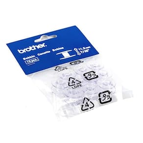 Conjunto de bobinas Brother Sewing Embroidery, pacote com 10 unidades SA156 Clear